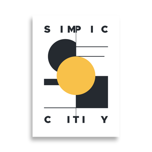 Front view of the Simplicity Poster featuring a minimalist design in museum-quality print.